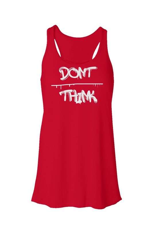 Red "Don't Overthink" Racerback Tank